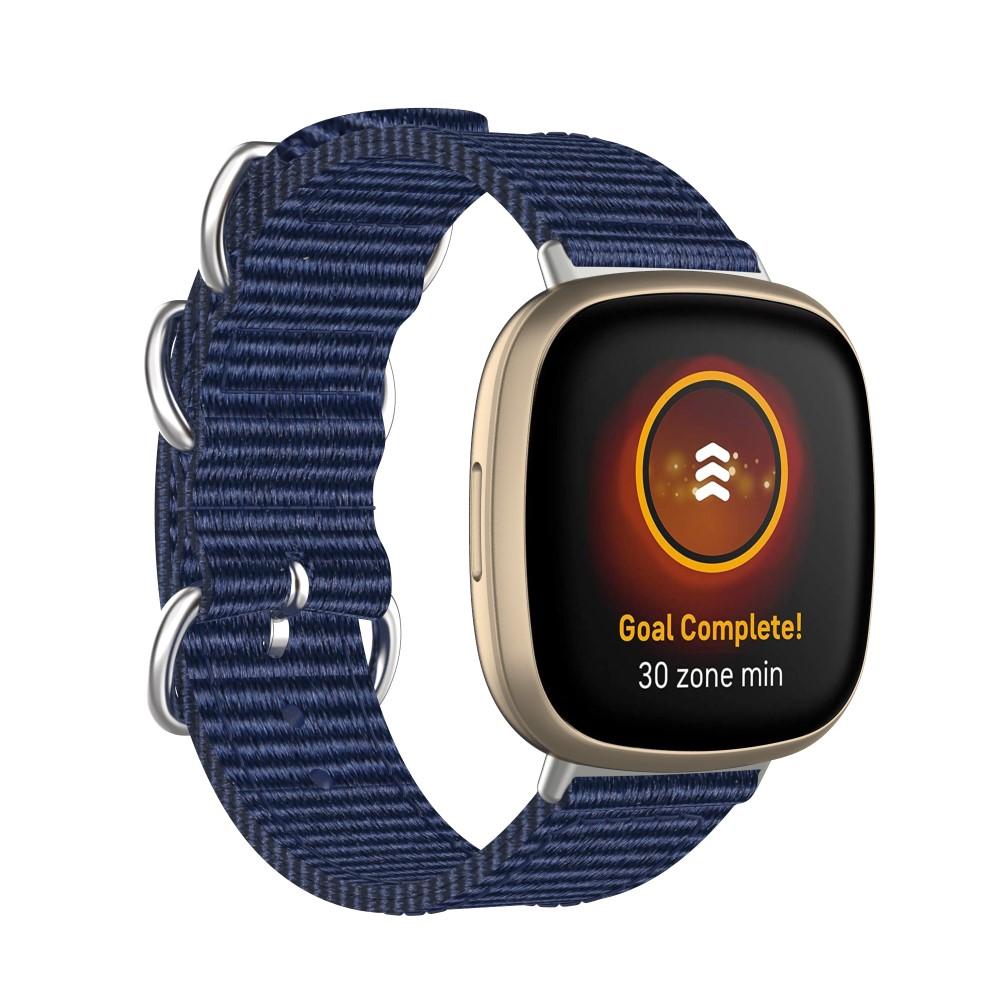 Cinturino in tessuto militare Fitbit Versa 3/Sense Blu