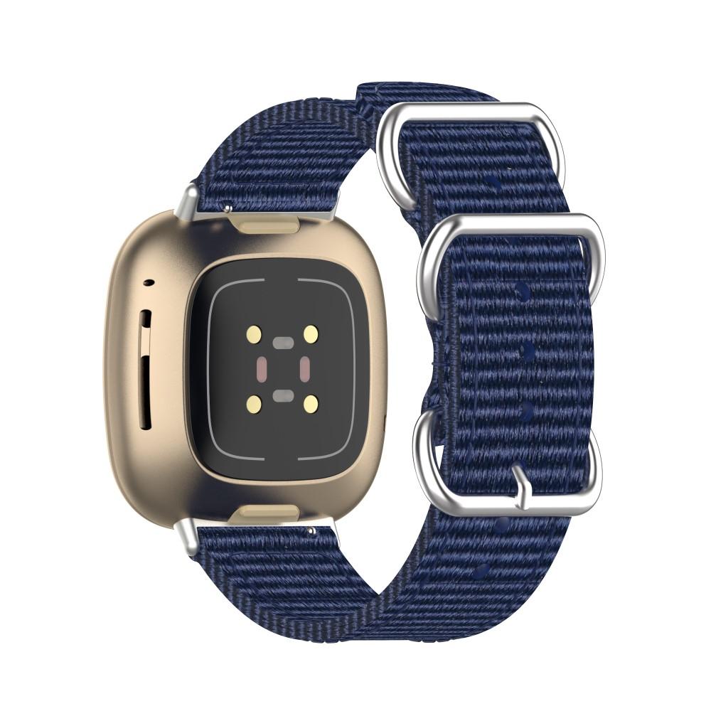 Cinturino in tessuto militare Fitbit Versa 3/Sense Blu