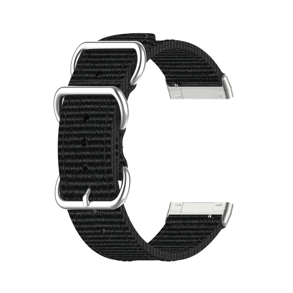 Cinturino in tessuto militare Fitbit Versa 3/Sense Nero
