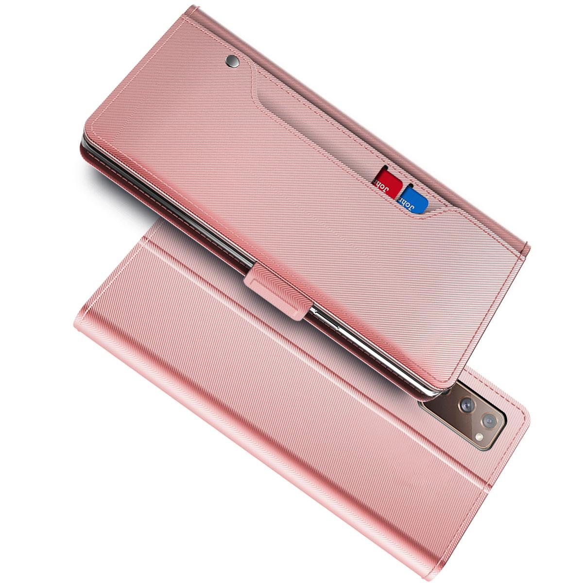 Custodia a portafoglio Specchio Samsung Galaxy A52/A52s rosa dorato