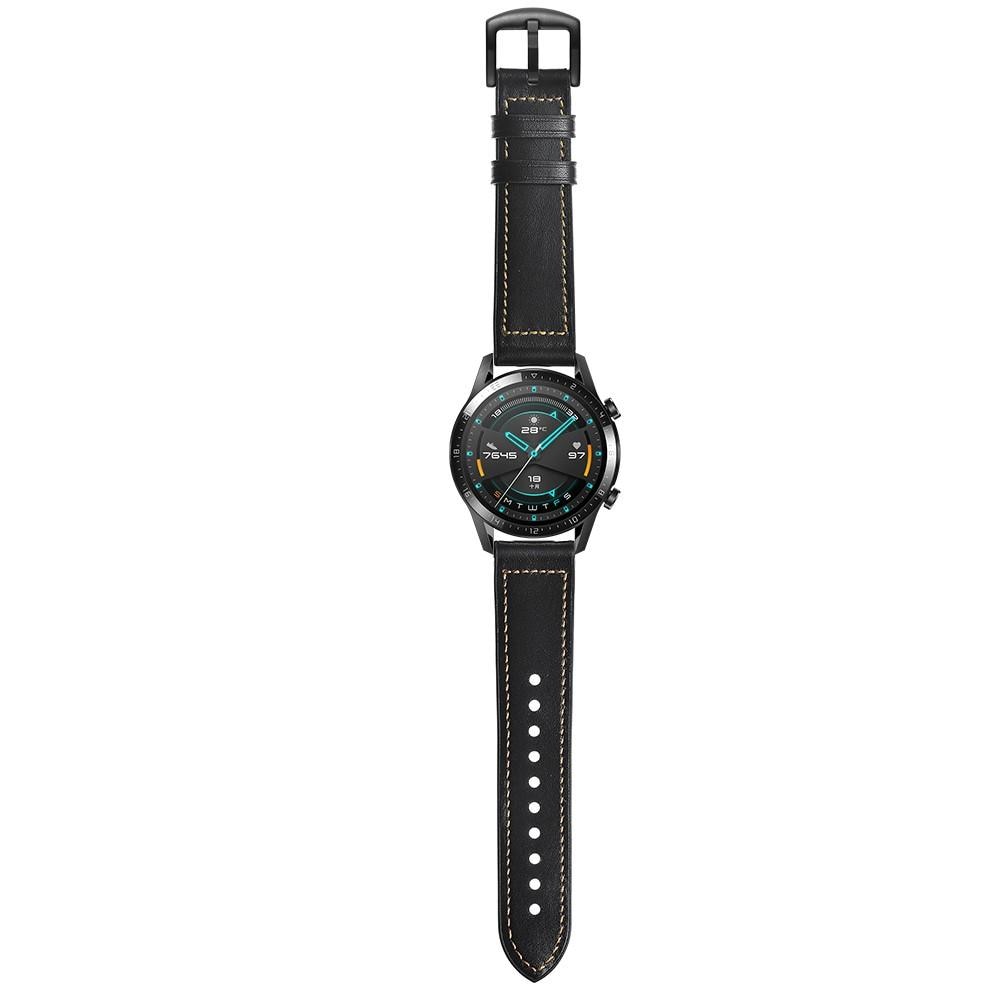 Cinturino in pelle premium Huawei Watch GT 2 Pro/GT 2 46mm/GT 2e Nero