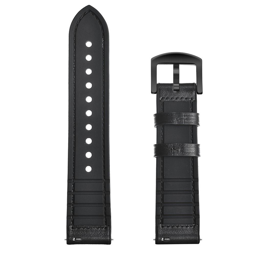 Cinturino in pelle premium Garmin Vivoactive 4 Nero