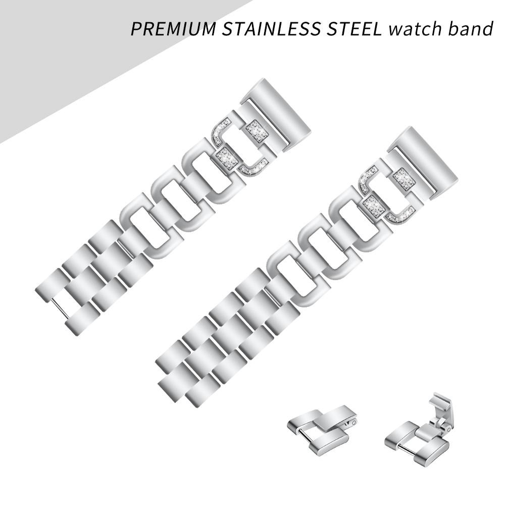 Cinturino Rhinestone bracelet Fitbit Charge 3/4 D'argento