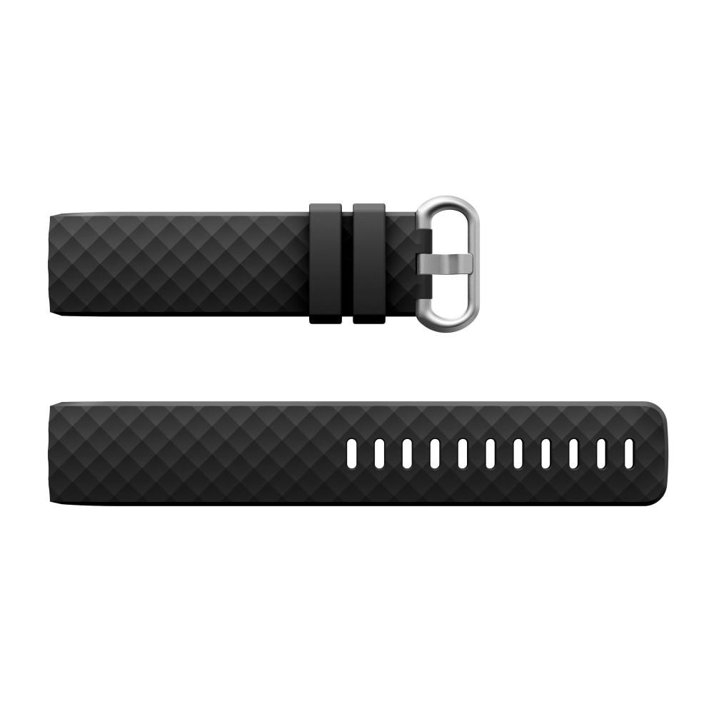 Cinturino in silicone per Fitbit Charge 3/4, nero