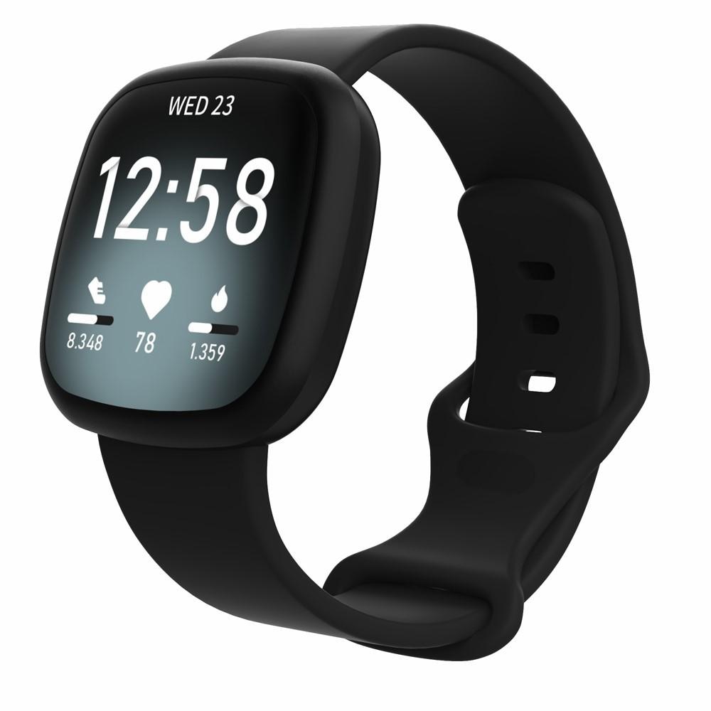 Cinturino in silicone Fitbit Versa 3/Sense Nero