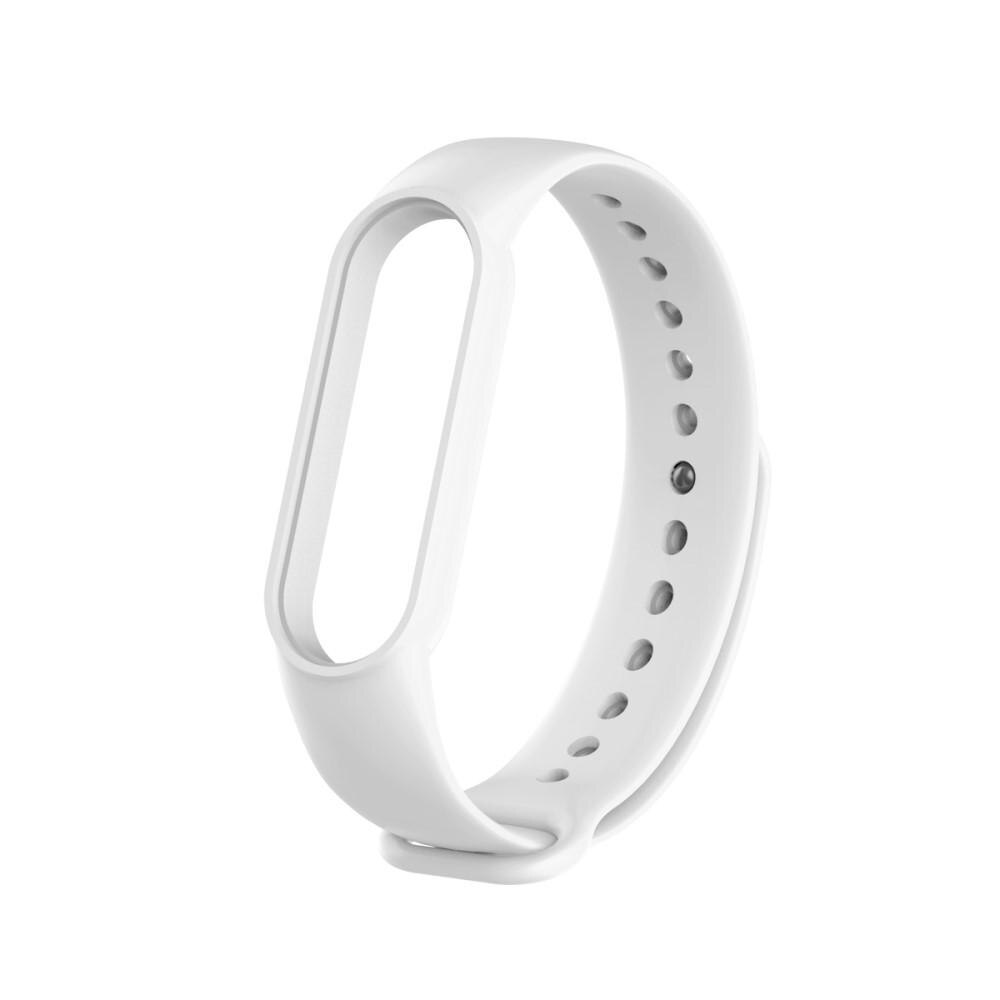 Cinturino in silicone per  Mi Band 5/Mi Band 6, Bianco
