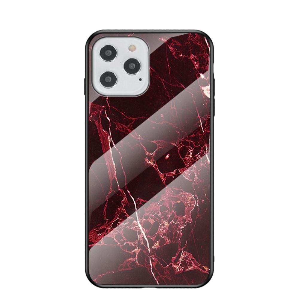 Custodia in vetro temperato iPhone 12/12 Pro Marmo Rosso