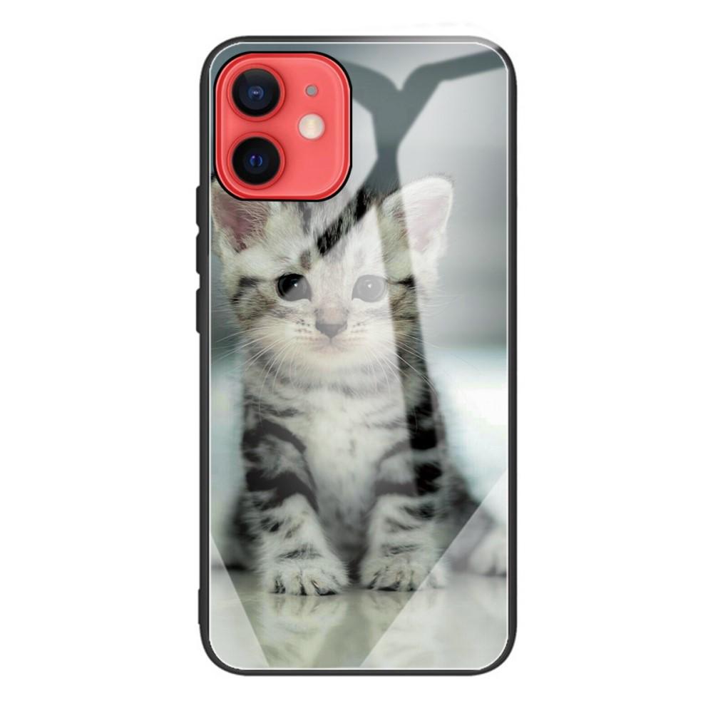 Custodia in vetro temperato iPhone 12 Mini Gattino