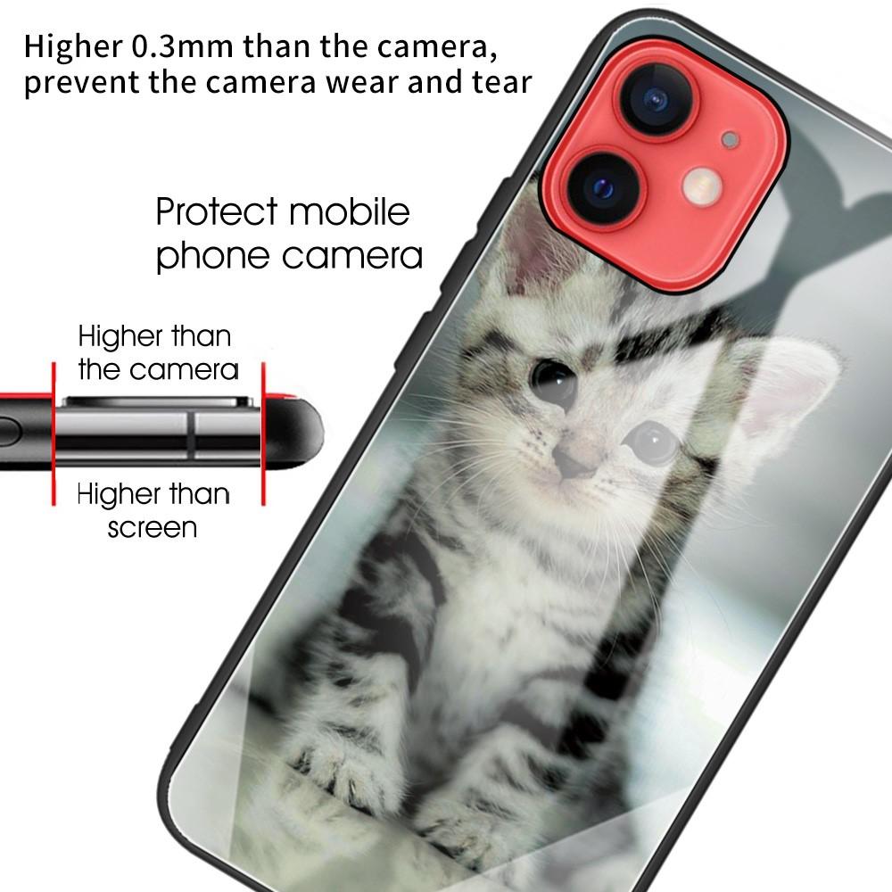 Custodia in vetro temperato iPhone 12 Mini Gattino