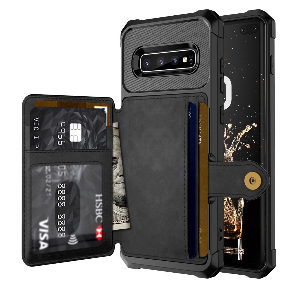 Cover con portacarte Tough Multi-slot Samsung Galaxy S10 Plus Nero