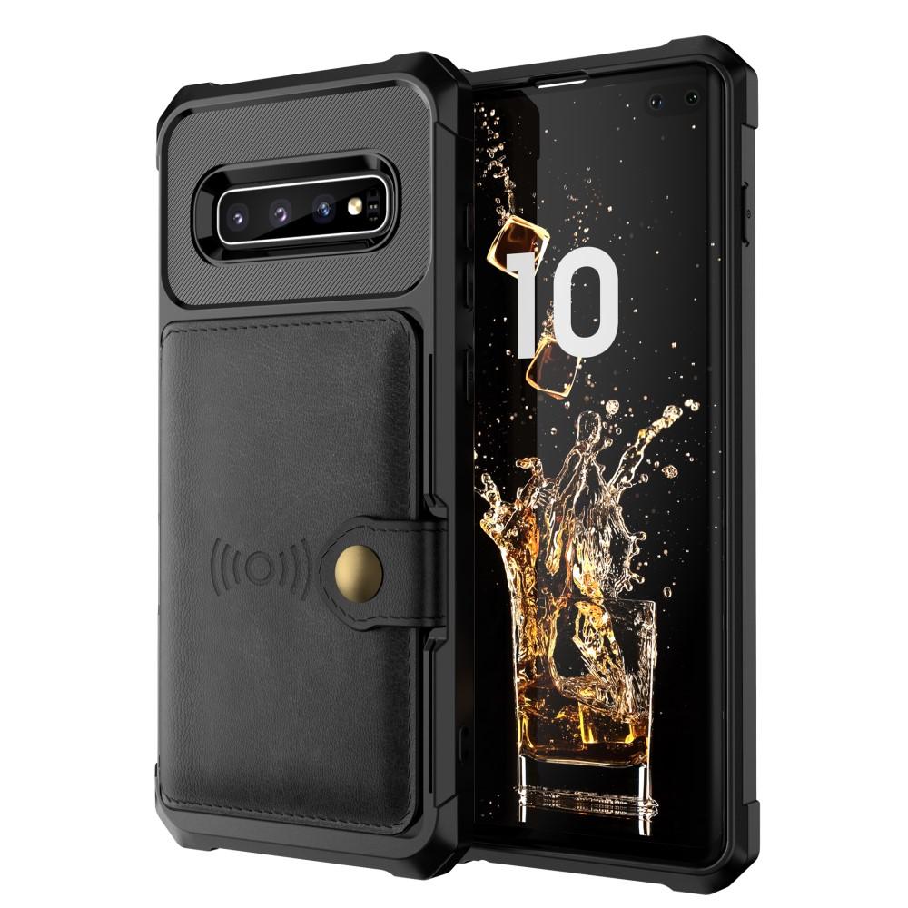 Cover con portacarte Tough Multi-slot Samsung Galaxy S10 Plus Nero