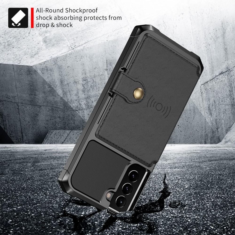 Cover con portacarte Tough Multi-slot Samsung Galaxy S21 Plus Nero