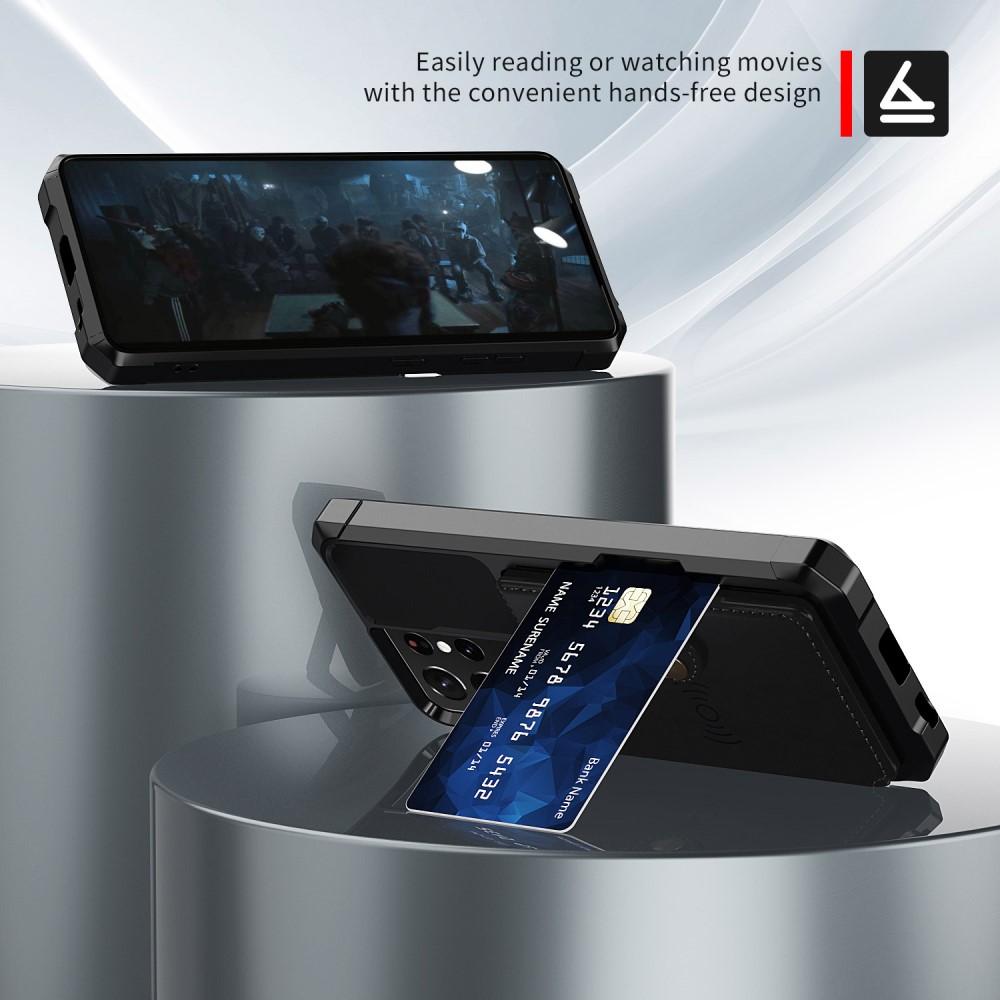 Cover con portacarte Tough Multi-slot Samsung Galaxy S21 Ultra Nero