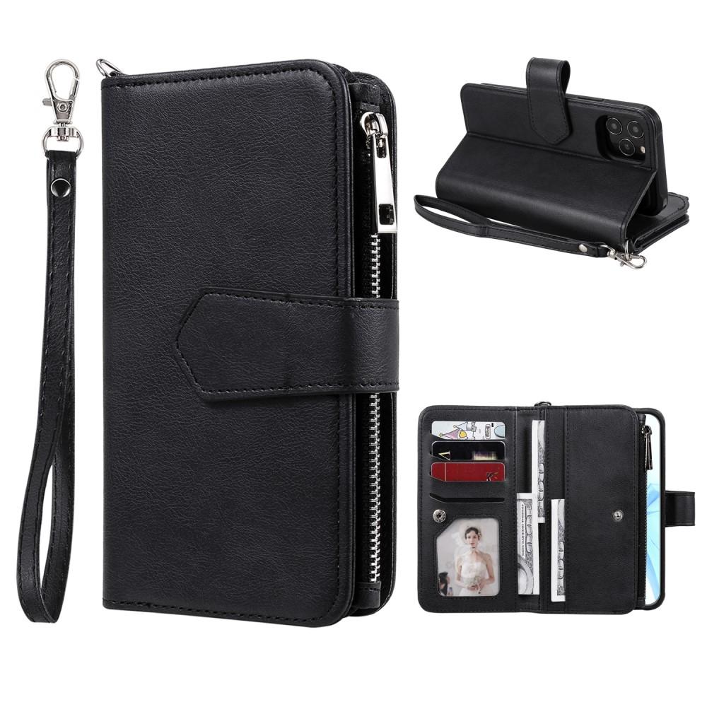 Zipper Magnet Wallet iPhone 12/12 Pro Nero