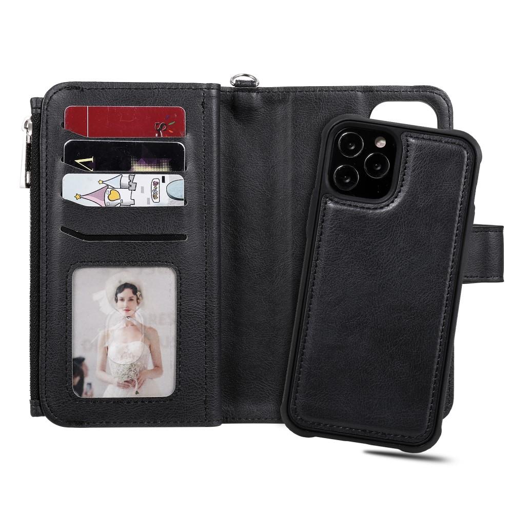 Zipper Magnet Wallet iPhone 12/12 Pro Nero