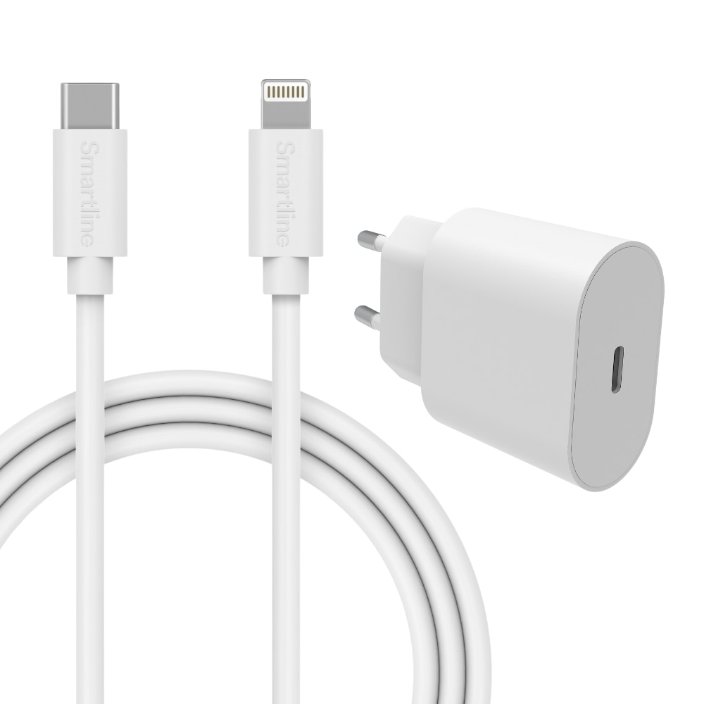 Caricatore completo iPad 10.2 (2019) - Cavo da 2m e caricatore da parete Lightning - Smartline