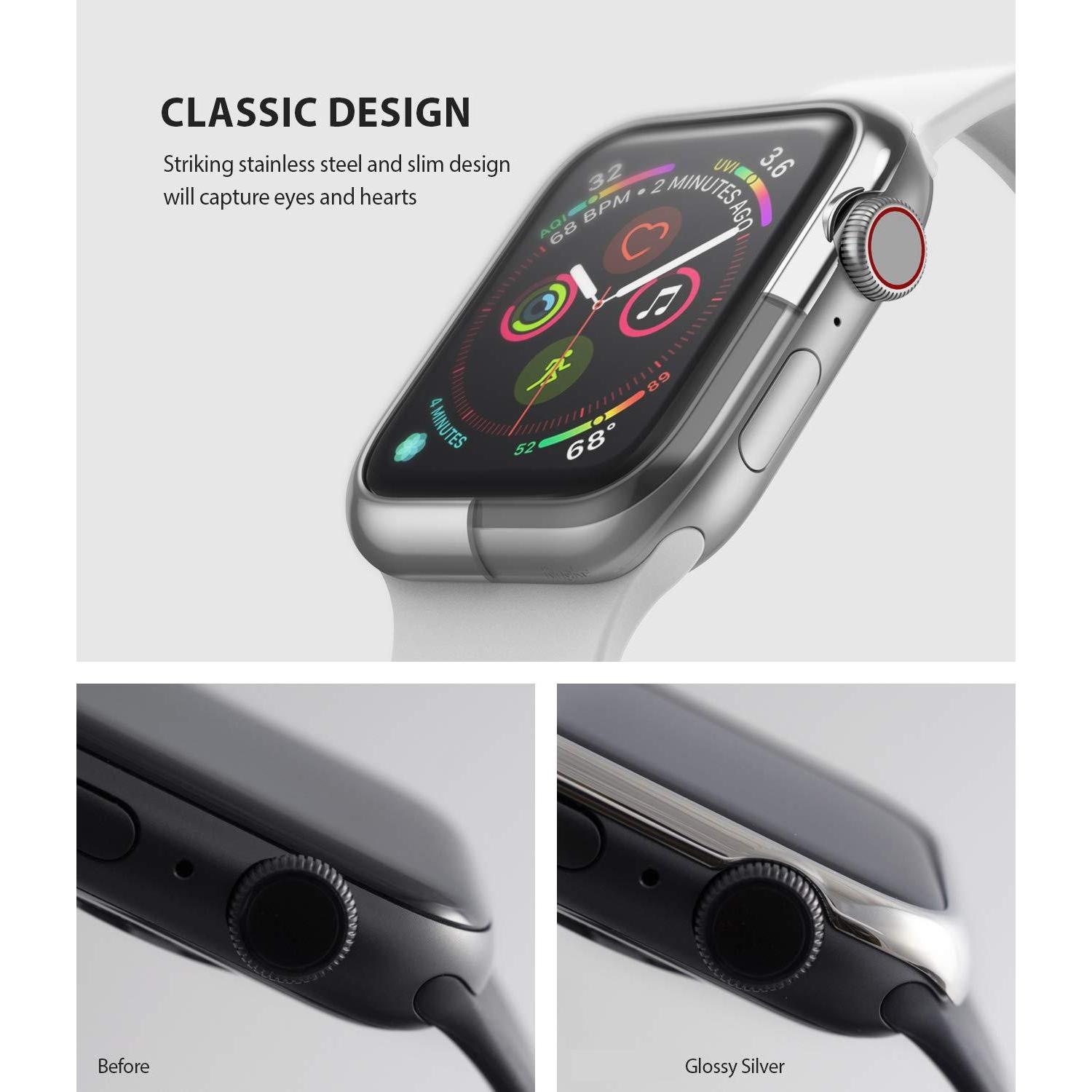 Bezel Styling Apple Watch 45mm Series 8 D'argento