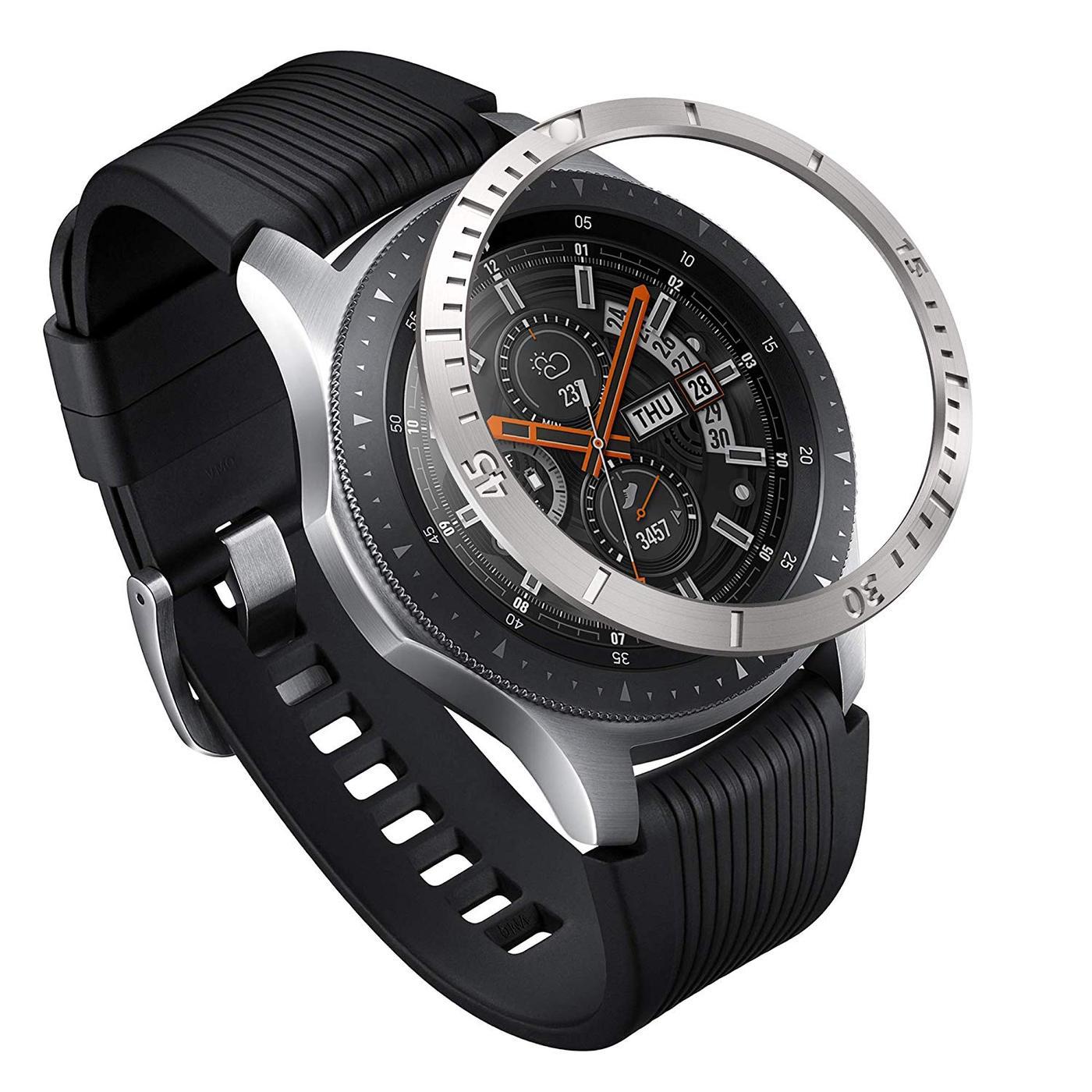 Bezel Styling Samsung Galaxy Watch 46mm/Gear S3 D'argento