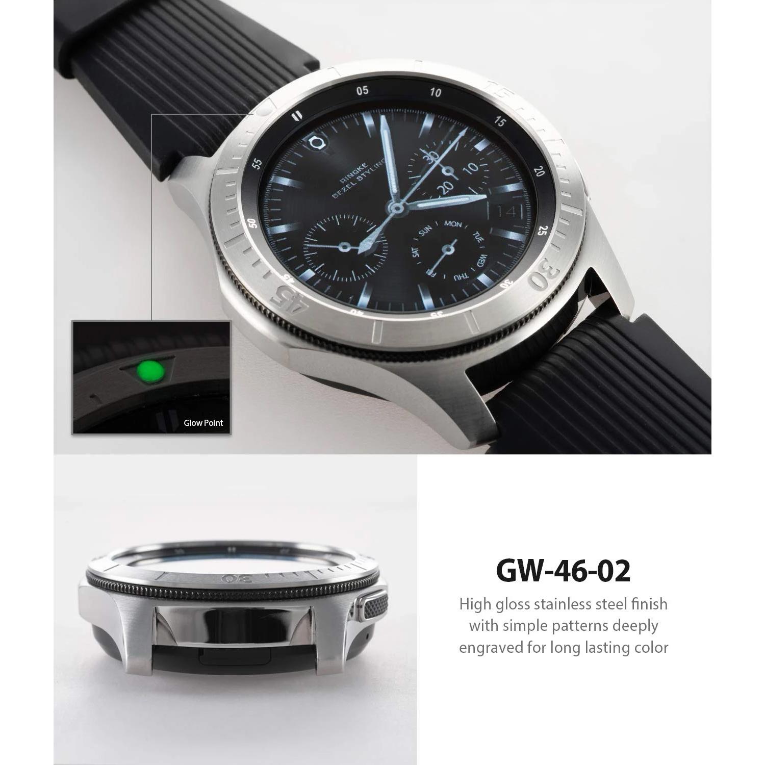 Bezel Styling Samsung Galaxy Watch 46mm/Gear S3 D'argento