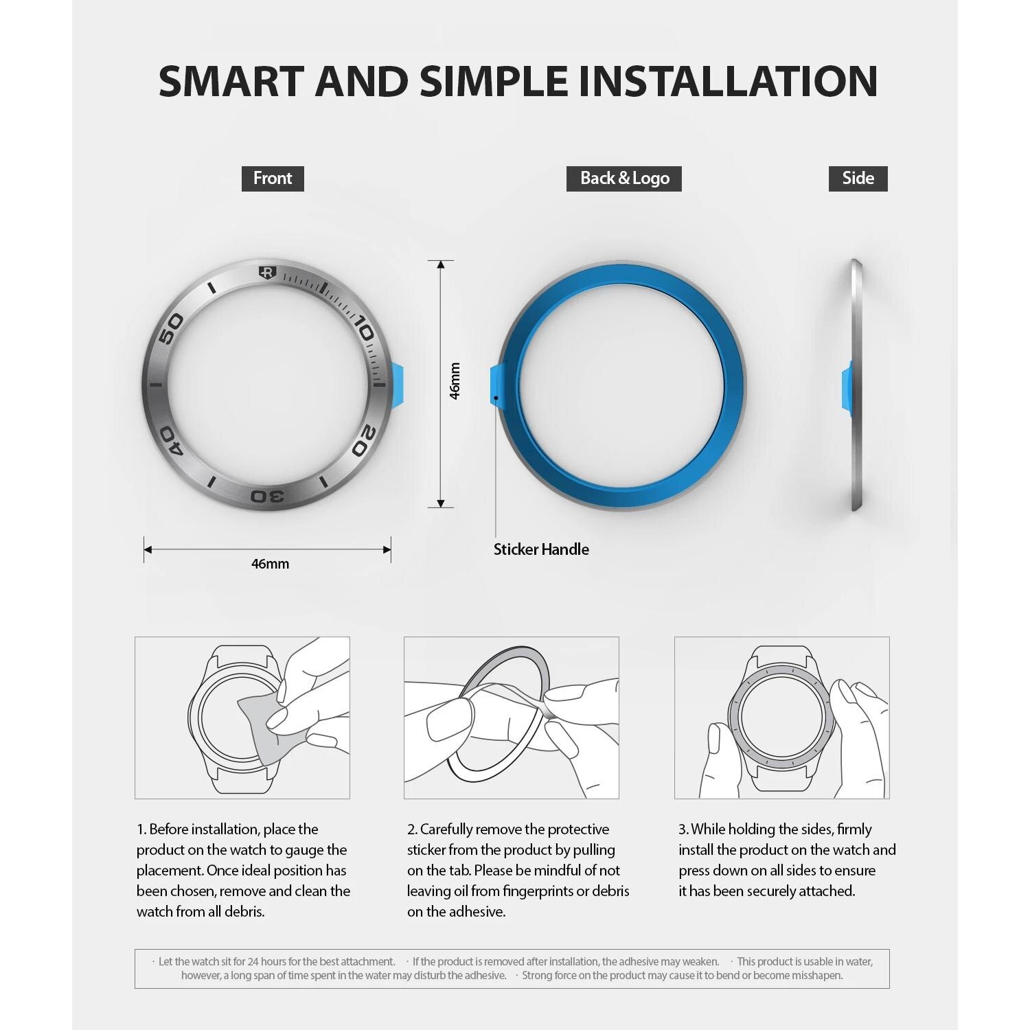 Bezel Styling Huawei Watch GT D'argento