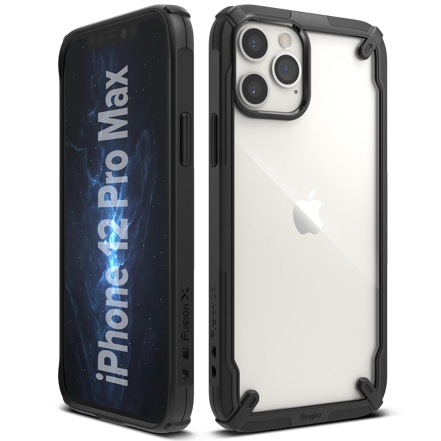 Cover Fusion X iPhone 12 Pro Max Nero