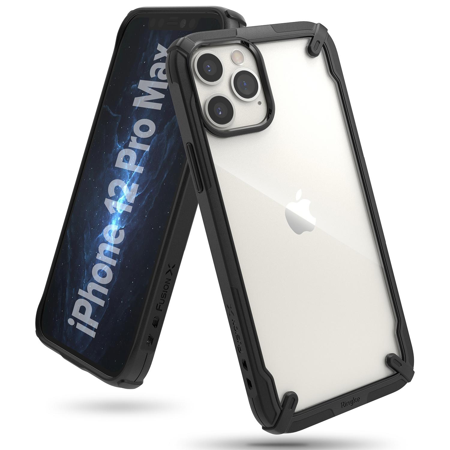 Cover Fusion X iPhone 12 Pro Max Nero
