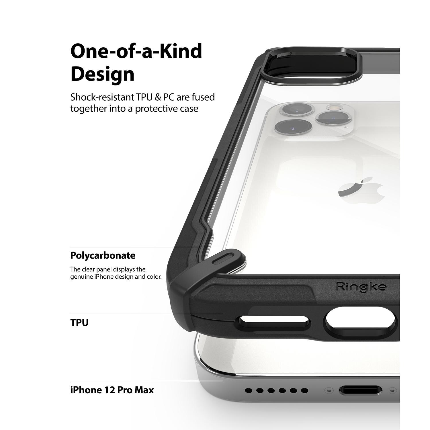 Cover Fusion X iPhone 12 Pro Max Nero