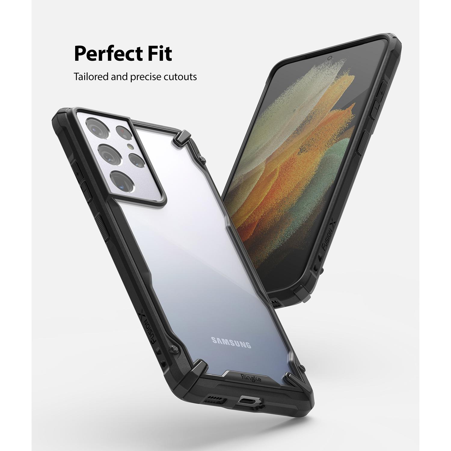 Cover Fusion X Samsung Galaxy S21 Ultra Nero