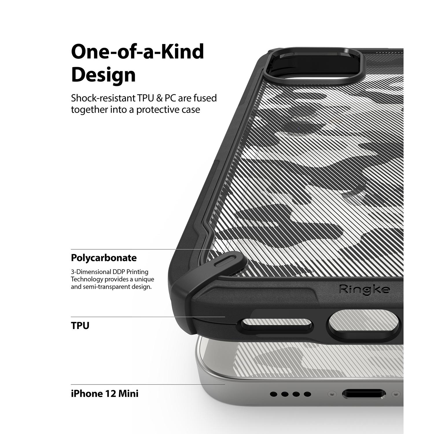 Cover Fusion X Design iPhone 12 Mini Camo Black