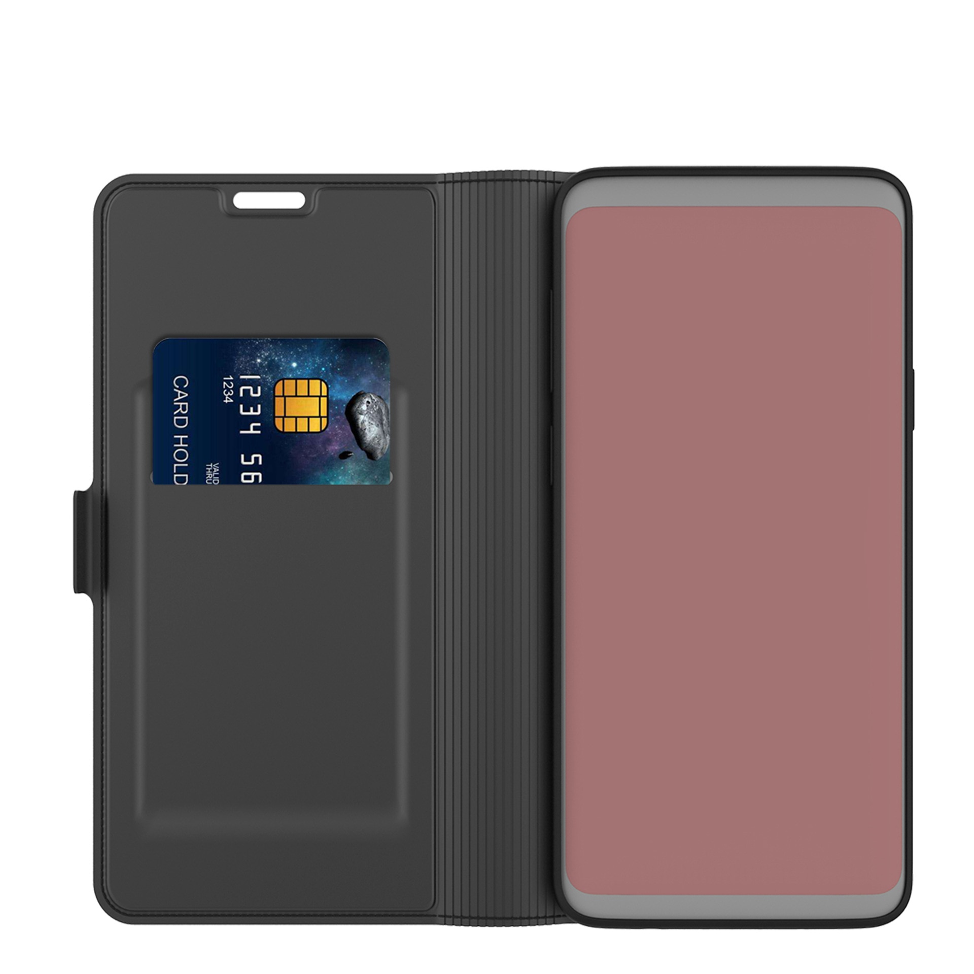 Cover portafoglio Slim Card Wallet iPhone 13 Nero