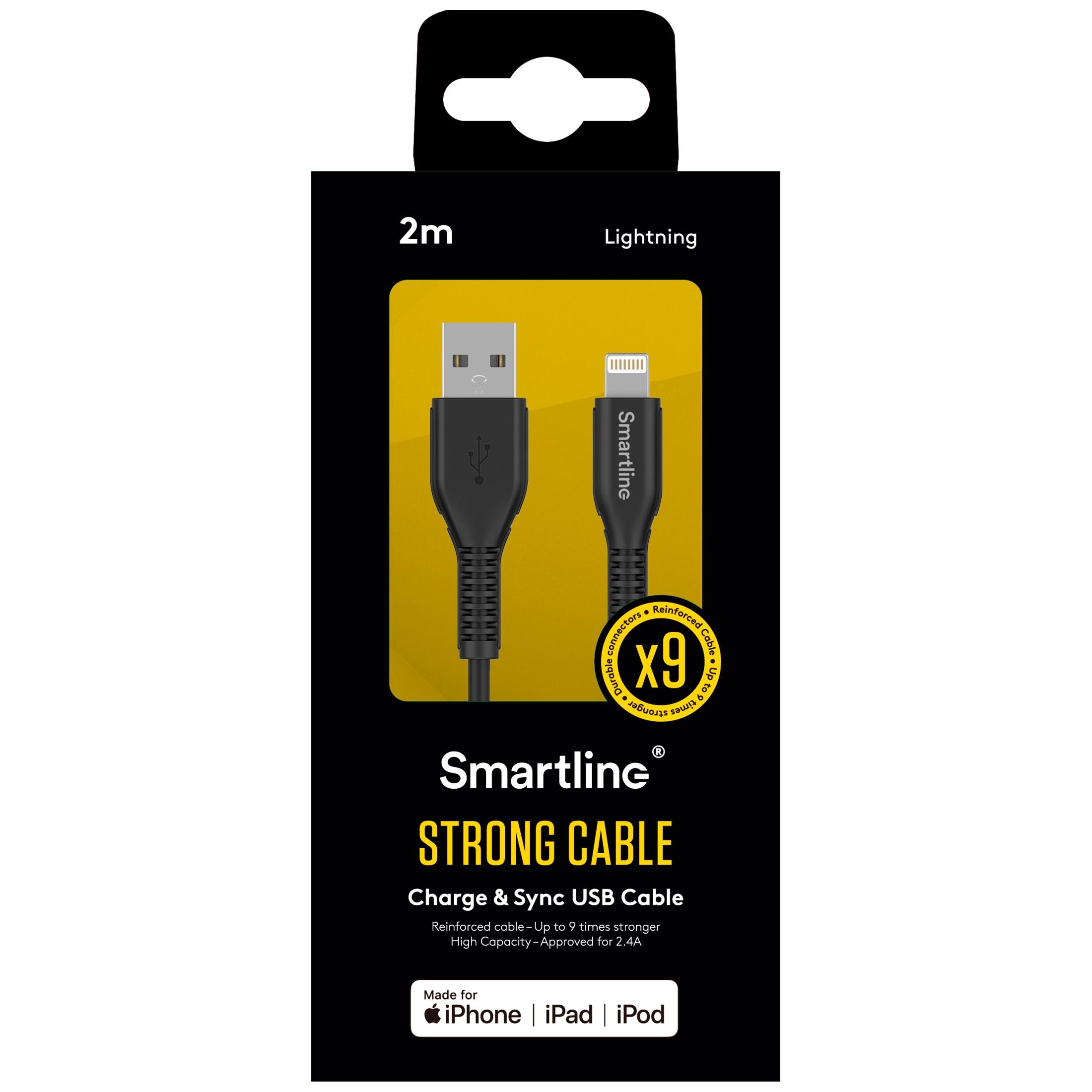 Strong Cavo da USB-A a Lightning 2 metri Nero