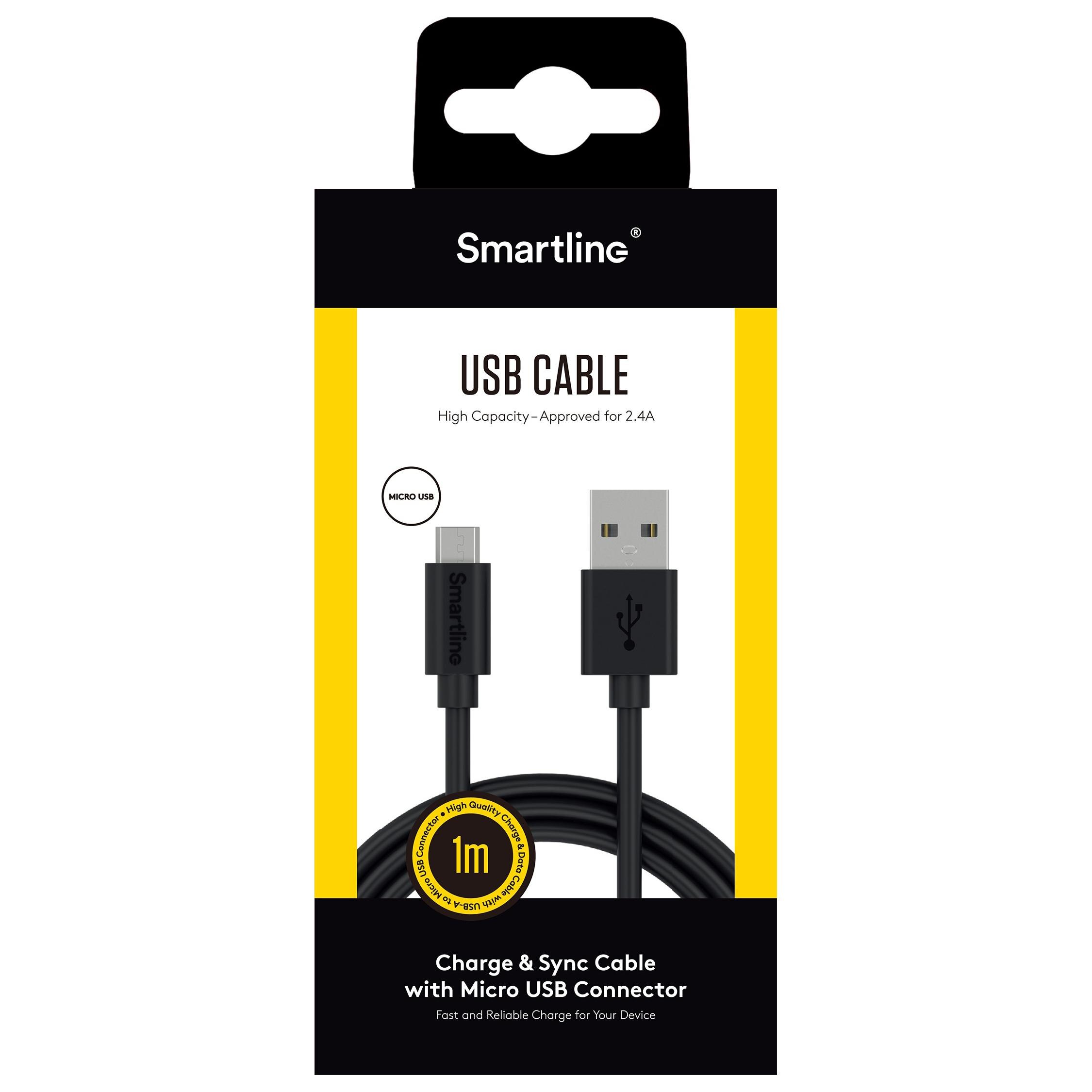 Cavo da USB-A a MicroUSB 1 metro Nero