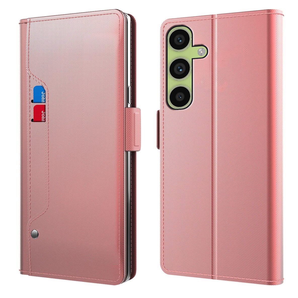 Custodia a portafoglio Specchio Samsung Galaxy A34 rosa dorato