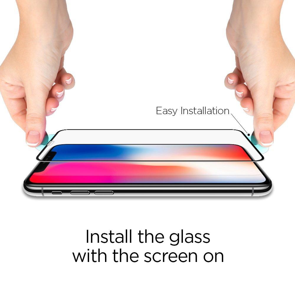 Screen Protector GLAS.tR SLIM HD iPhone X/XS Nero