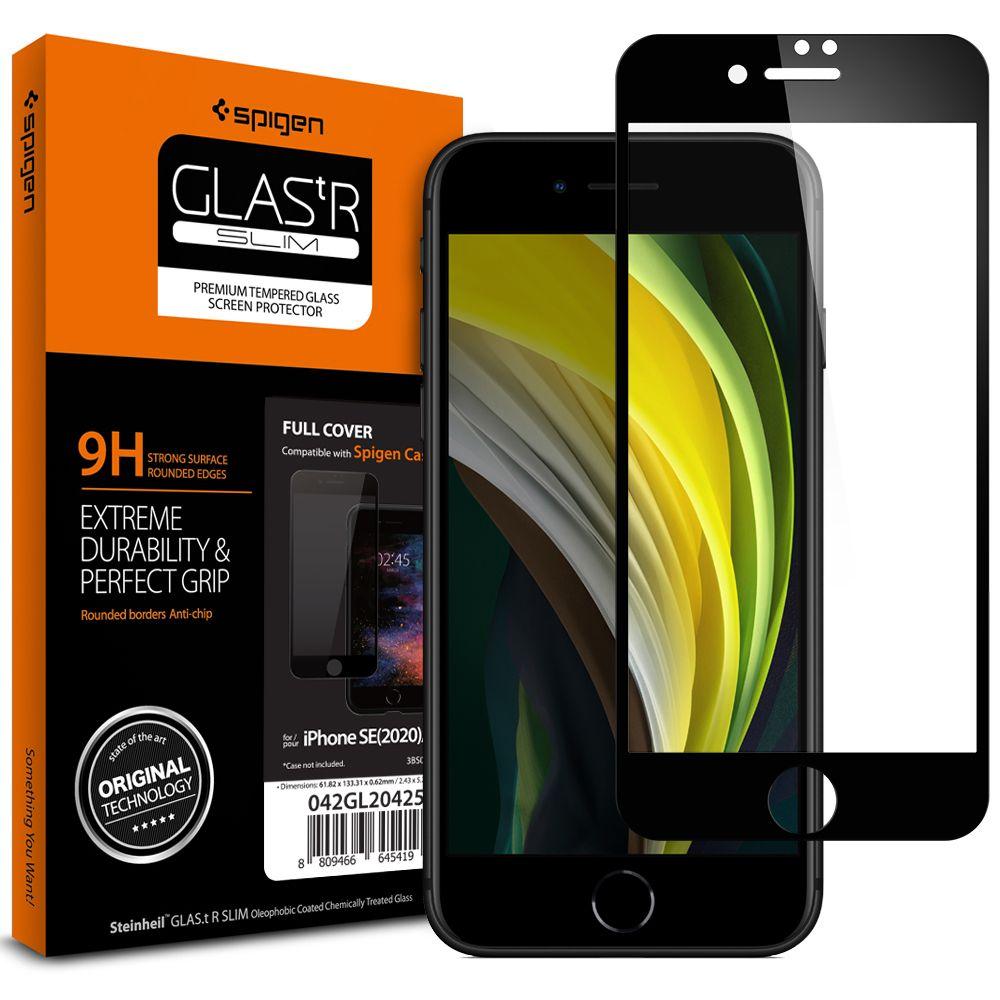 Screen Protector GLAS.tR SLIM HD iPhone SE (2020) nero