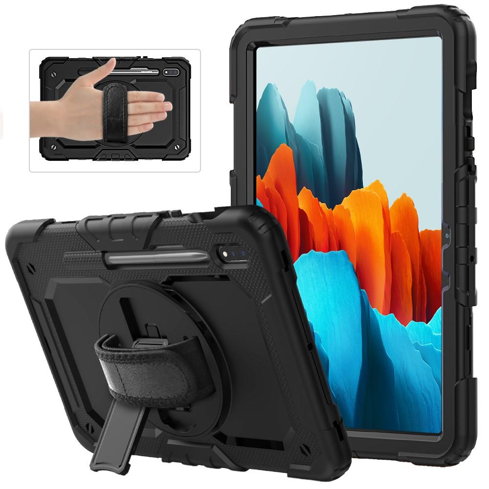 Full Protection Custodia ibrida antiurto con tracolla Samsung Galaxy Tab S7/S8 11.0 Nero