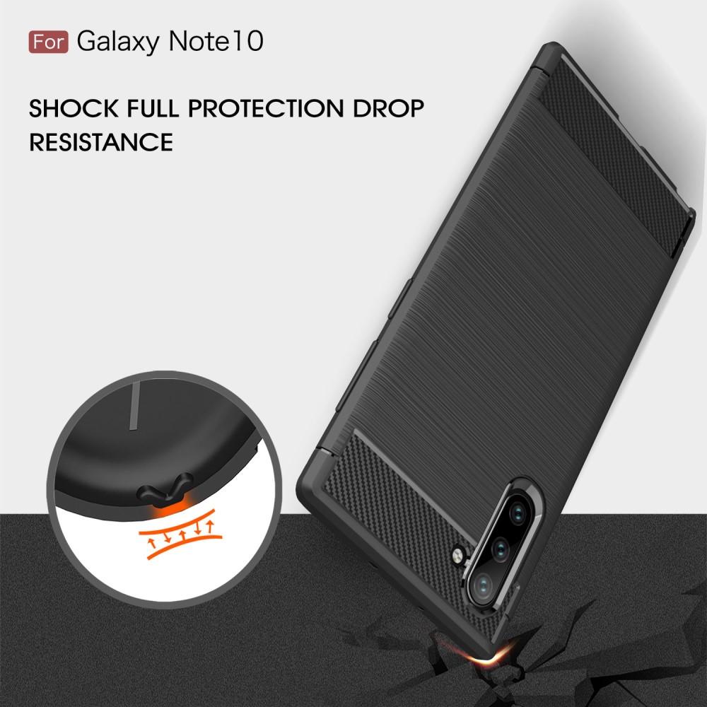 Cover TPU Brushed Samsung Galaxy Note 10 Nero