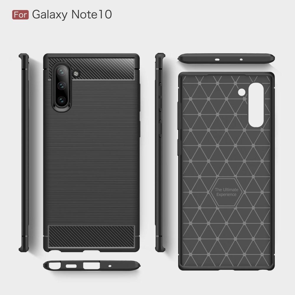 Cover TPU Brushed Samsung Galaxy Note 10 Nero