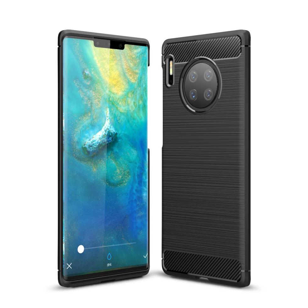 Cover TPU Brushed Huawei Mate 30 Pro Nero