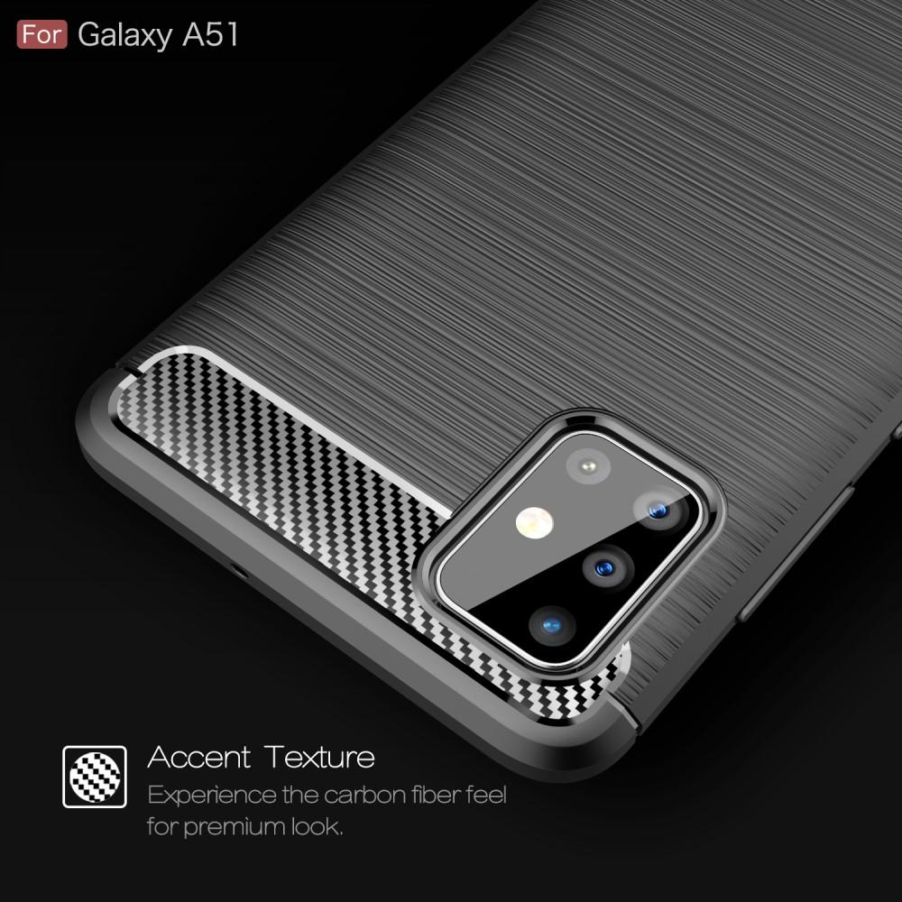 Cover TPU Brushed Samsung Galaxy A51 Nero