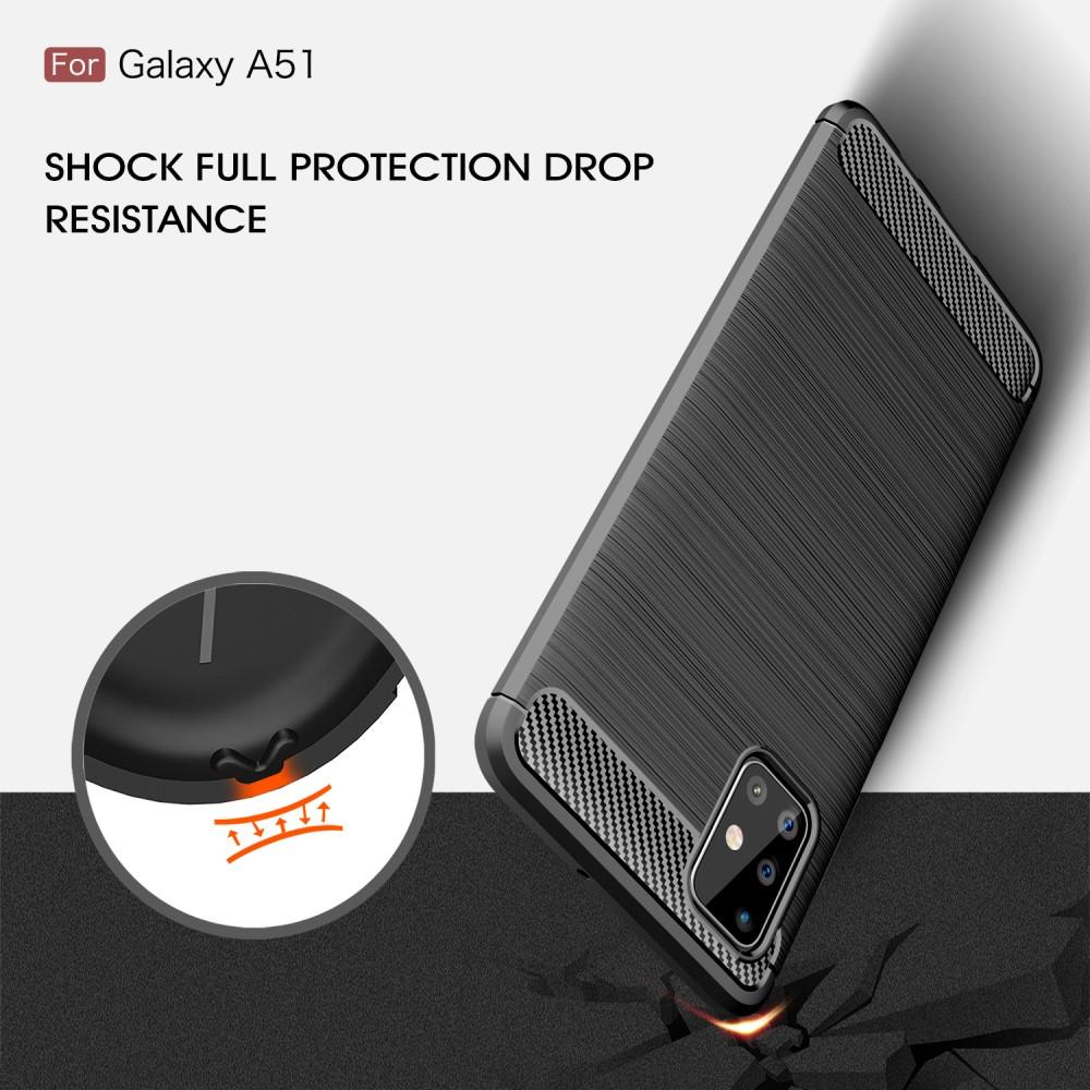 Cover TPU Brushed Samsung Galaxy A51 Nero