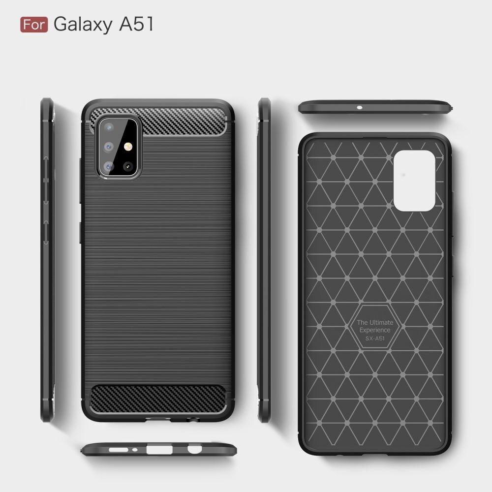 Cover TPU Brushed Samsung Galaxy A51 Nero