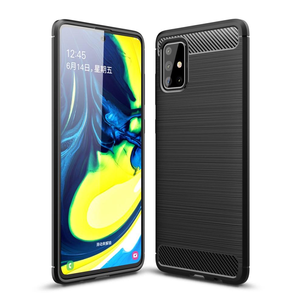 Cover TPU Brushed Samsung Galaxy A71 Nero