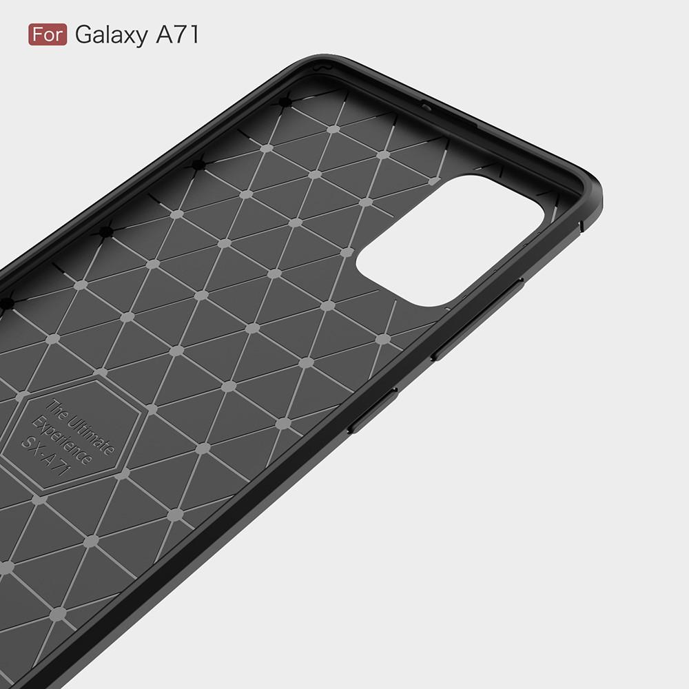 Cover TPU Brushed Samsung Galaxy A71 Nero