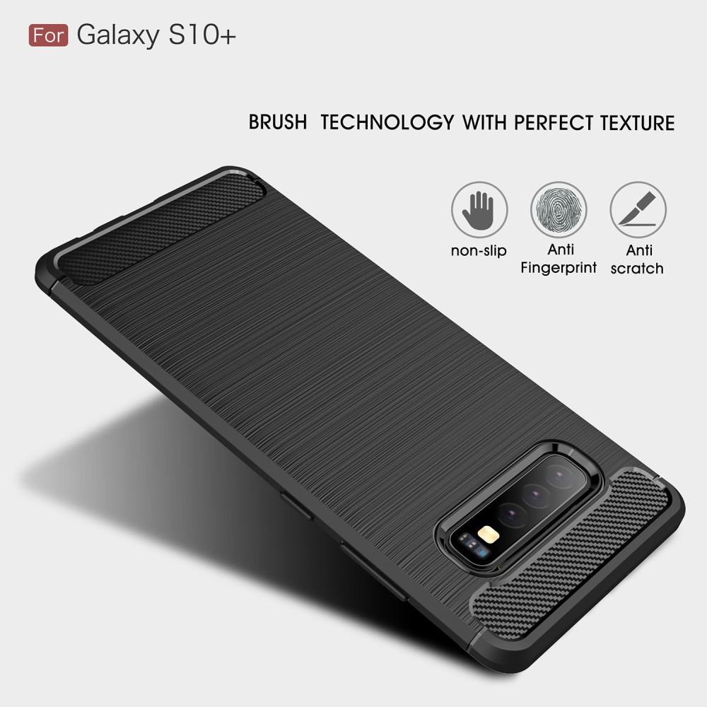 Cover TPU Brushed Samsung Galaxy S10 Plus Nero