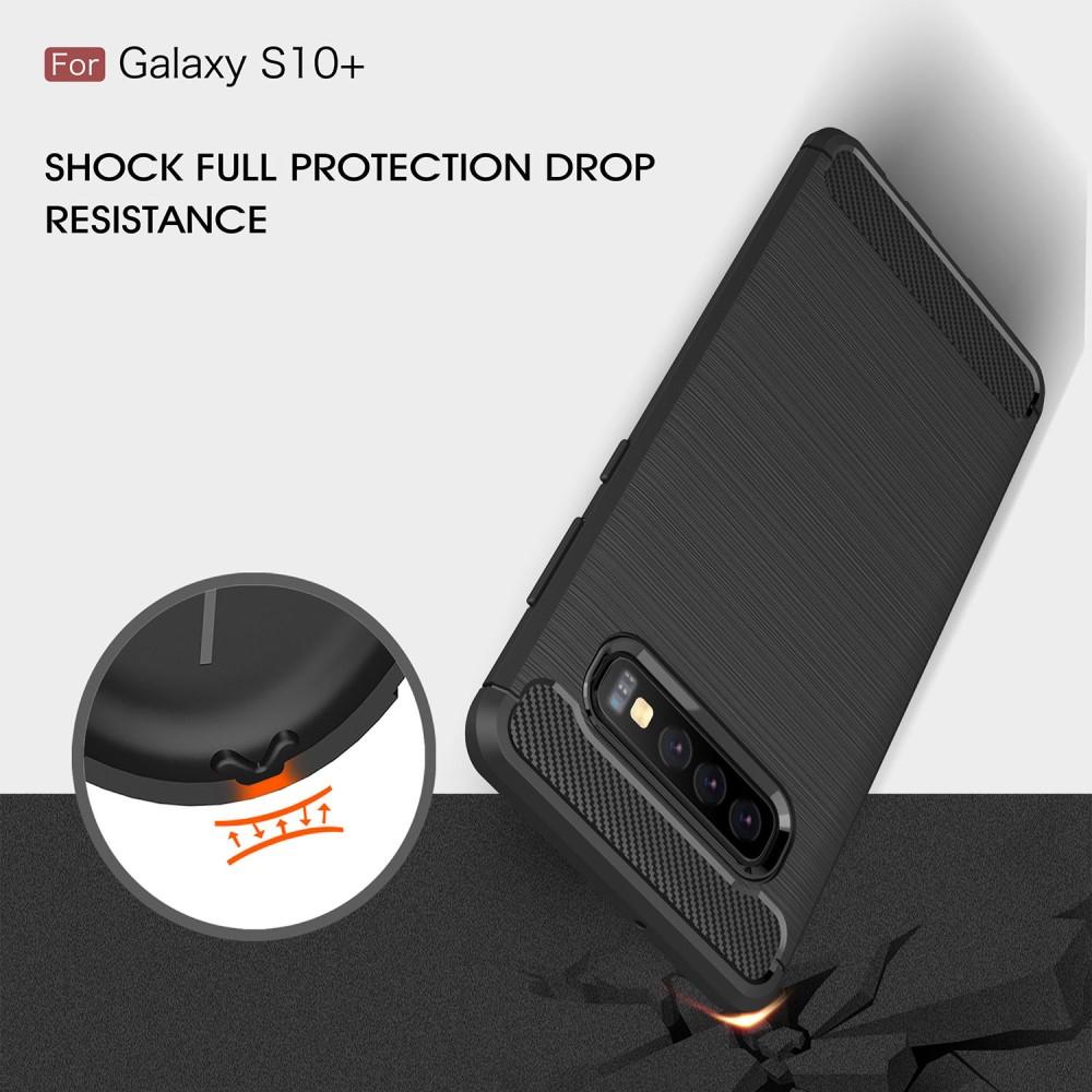 Cover TPU Brushed Samsung Galaxy S10 Plus Nero