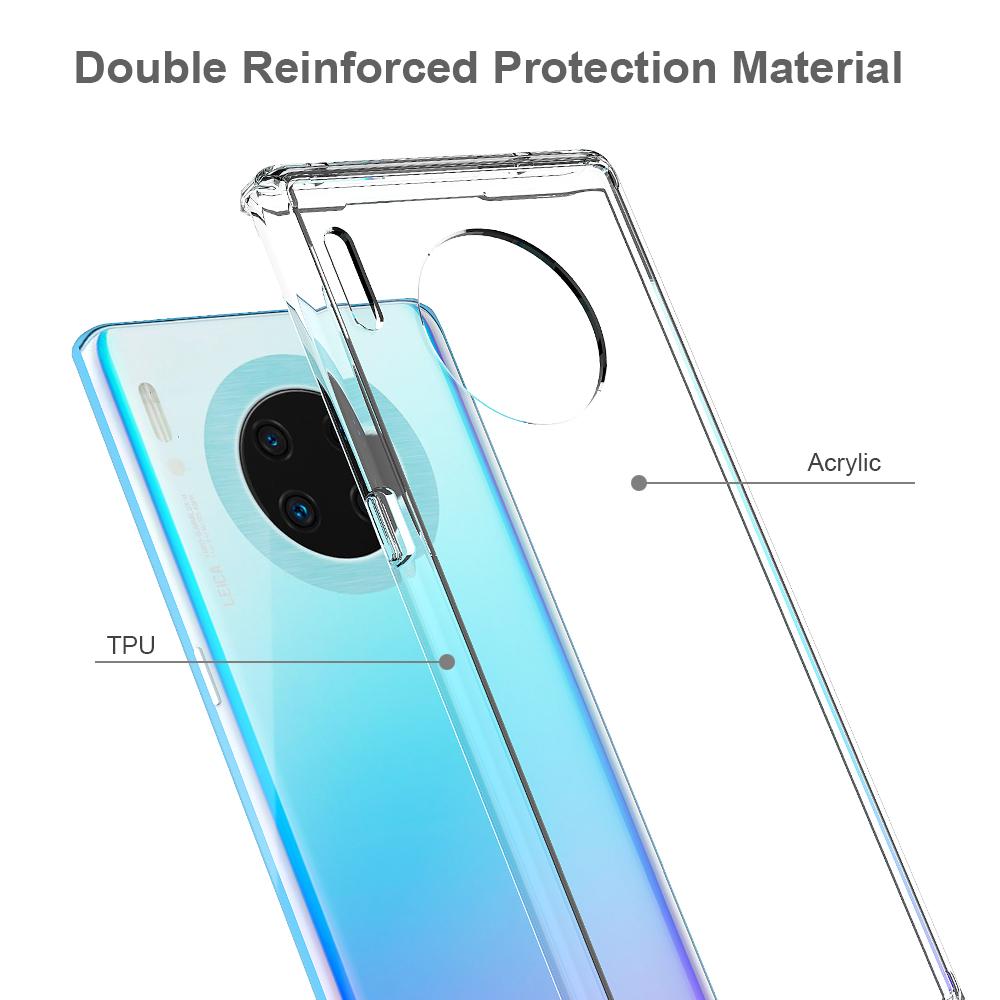 Cover ibrido Crystal Hybrid per Huawei Mate 30 Pro, trasparente