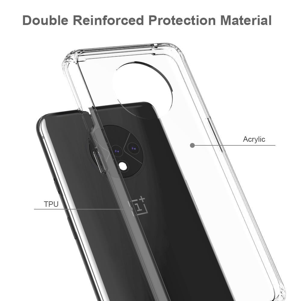 Cover ibrido Crystal Hybrid per OnePlus 7T, trasparente