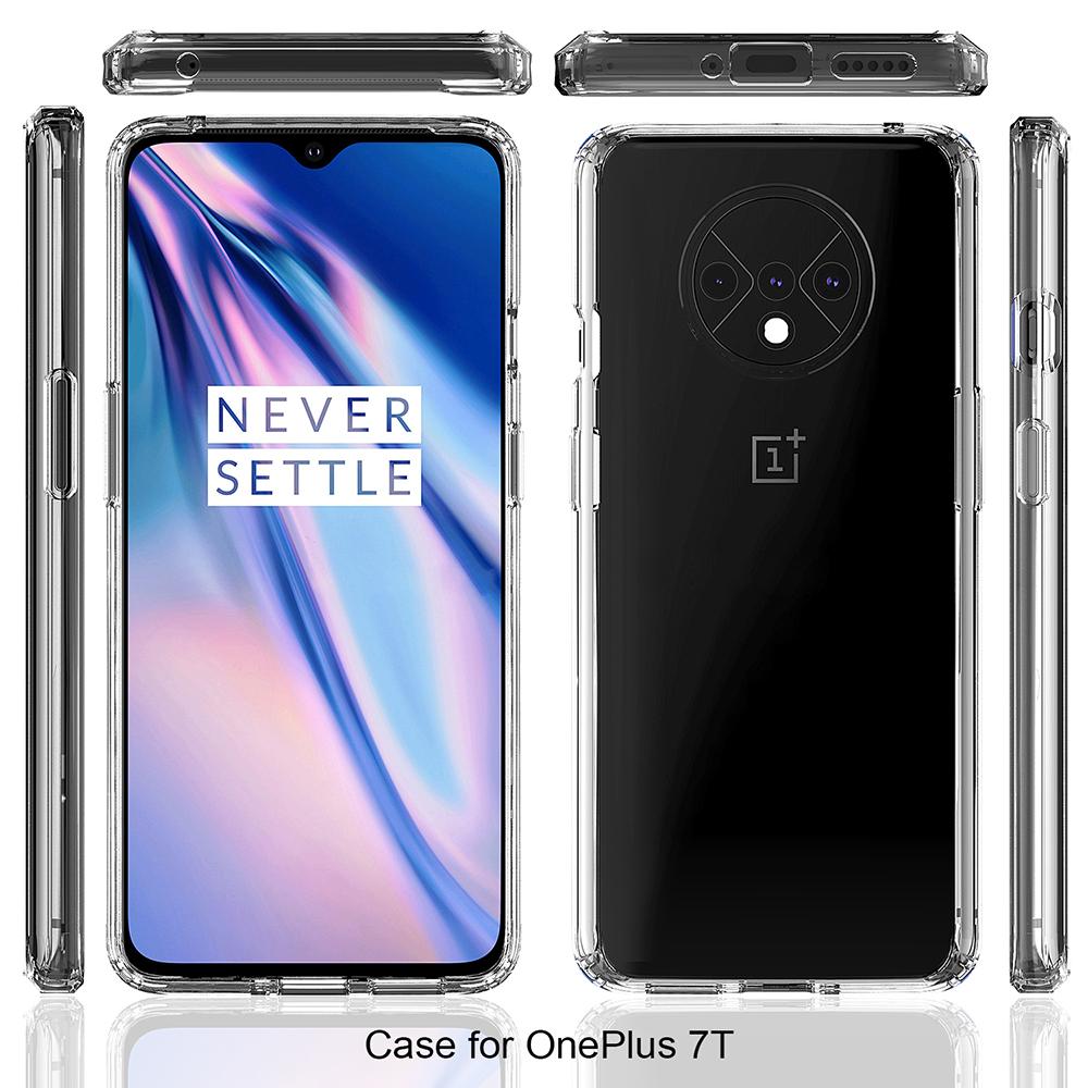 Cover ibrido Crystal Hybrid per OnePlus 7T, trasparente