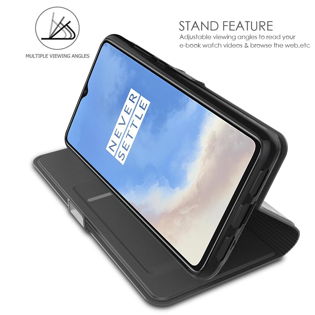 Cover portafoglio Slim Card Wallet OnePlus 7T Nero